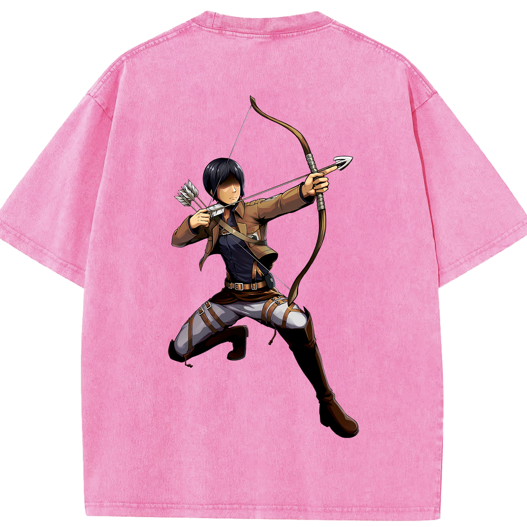 （画像用） 進撃の巨人 Attack on Titan 綿100% ヴィンテージ風 半袖Tシャツ（背面プリント）